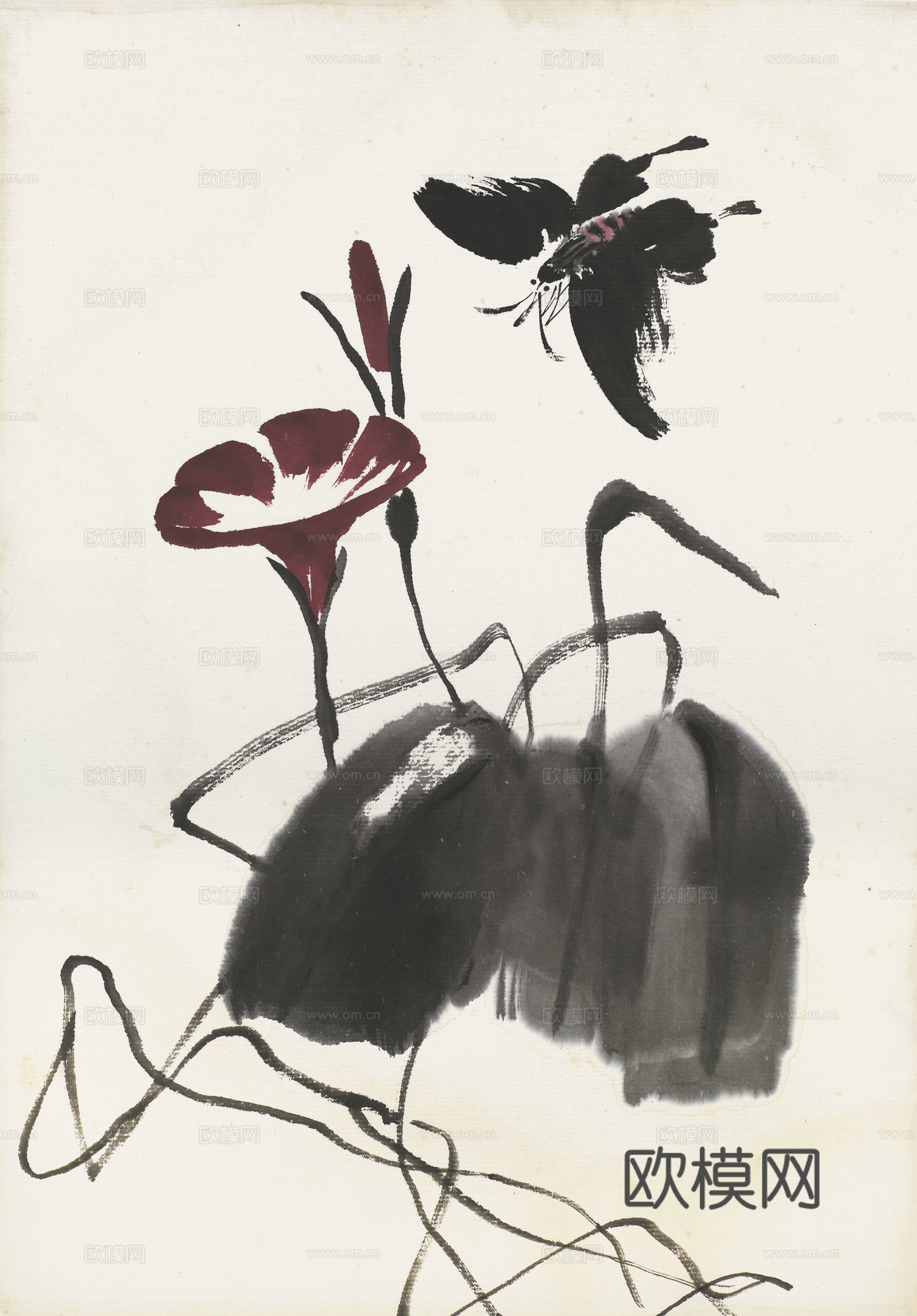 齐白石写意水墨画，近现代水墨画30 (2)下载