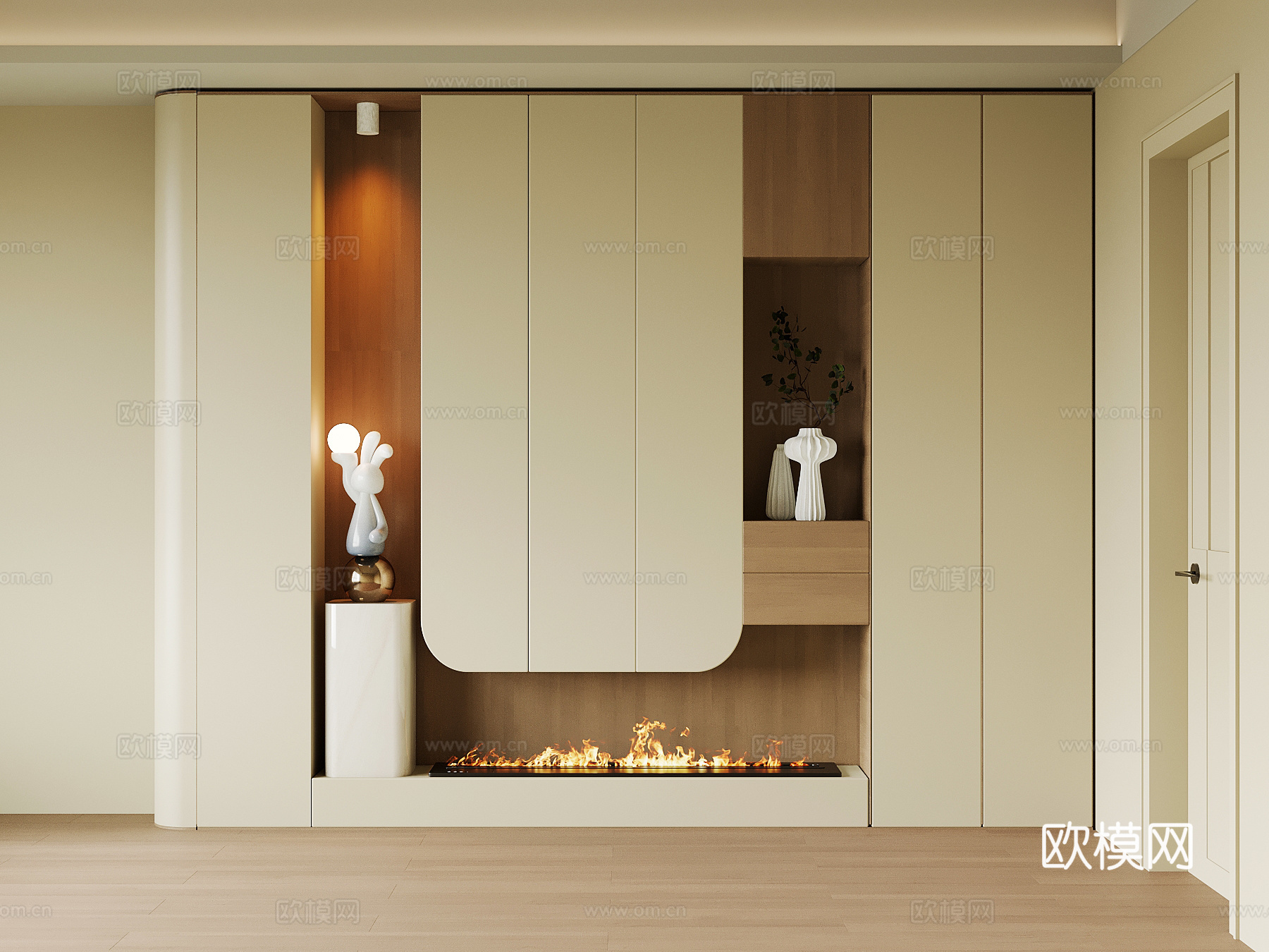 现代鞋柜 玄关柜su模型