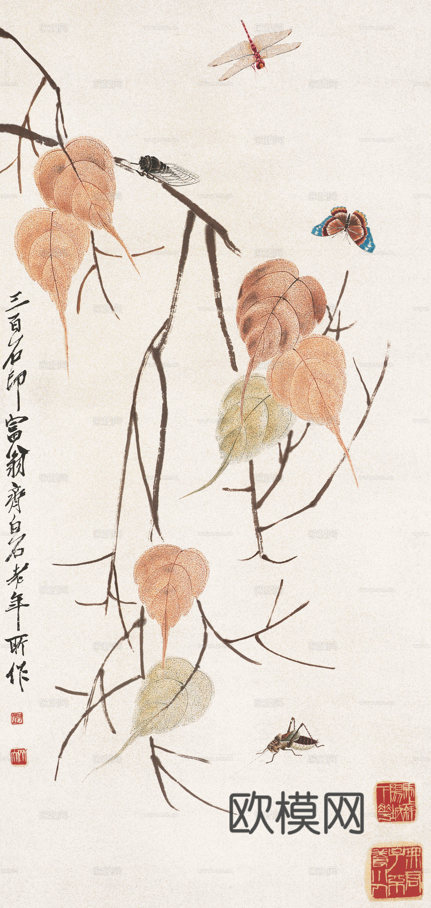 齐白石写意水墨画，近现代水墨画25下载