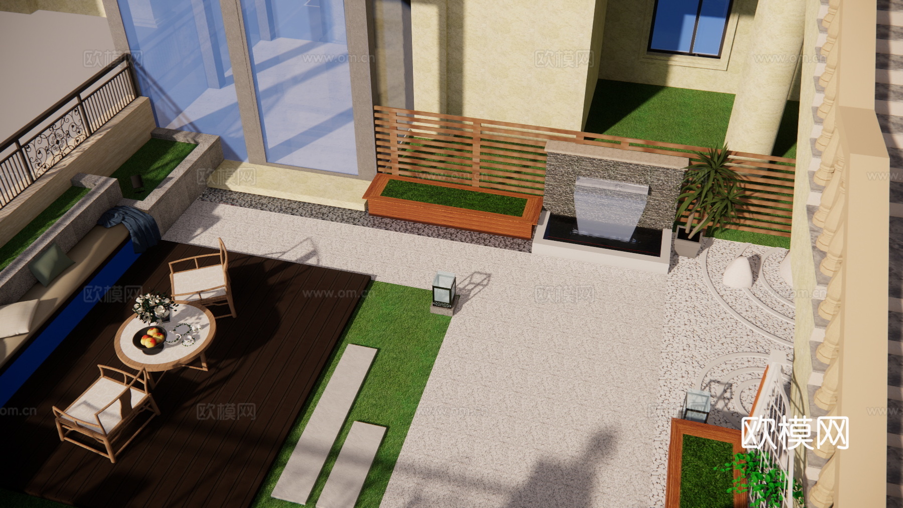 微景观 造景 草坪灯 室内景观 阳光房su模型