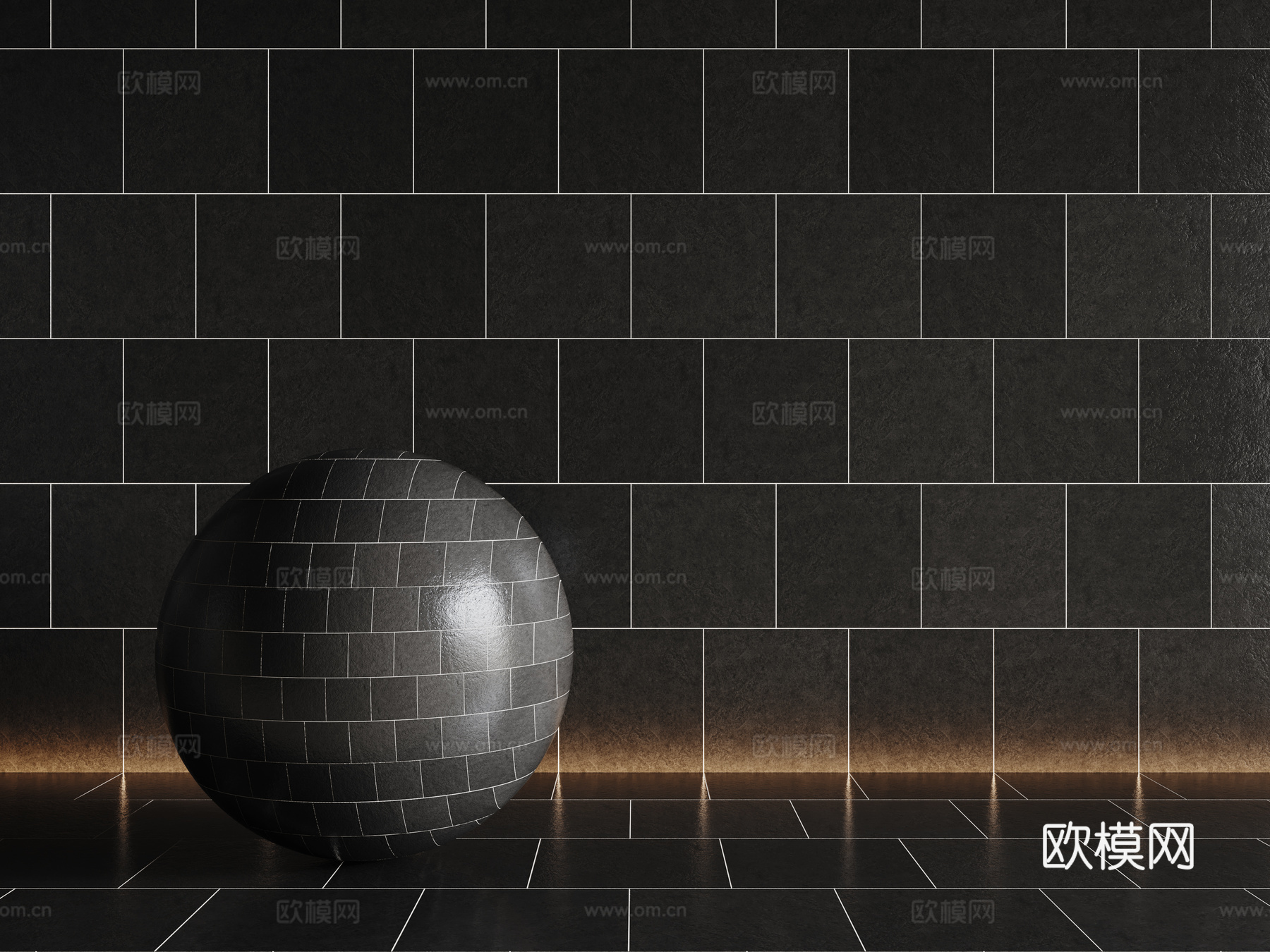 现代黑色瓷砖 厨房瓷砖 洗手间瓷砖 地砖 墙砖su模型