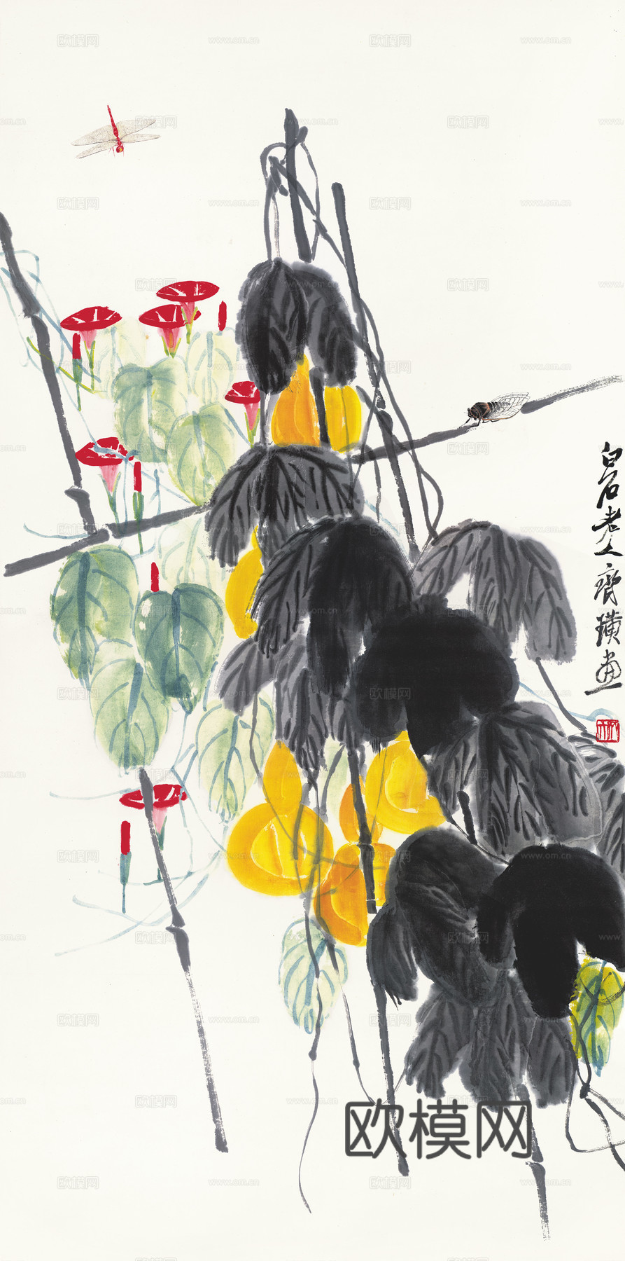 齐白石写意水墨画，近现代水墨画76下载