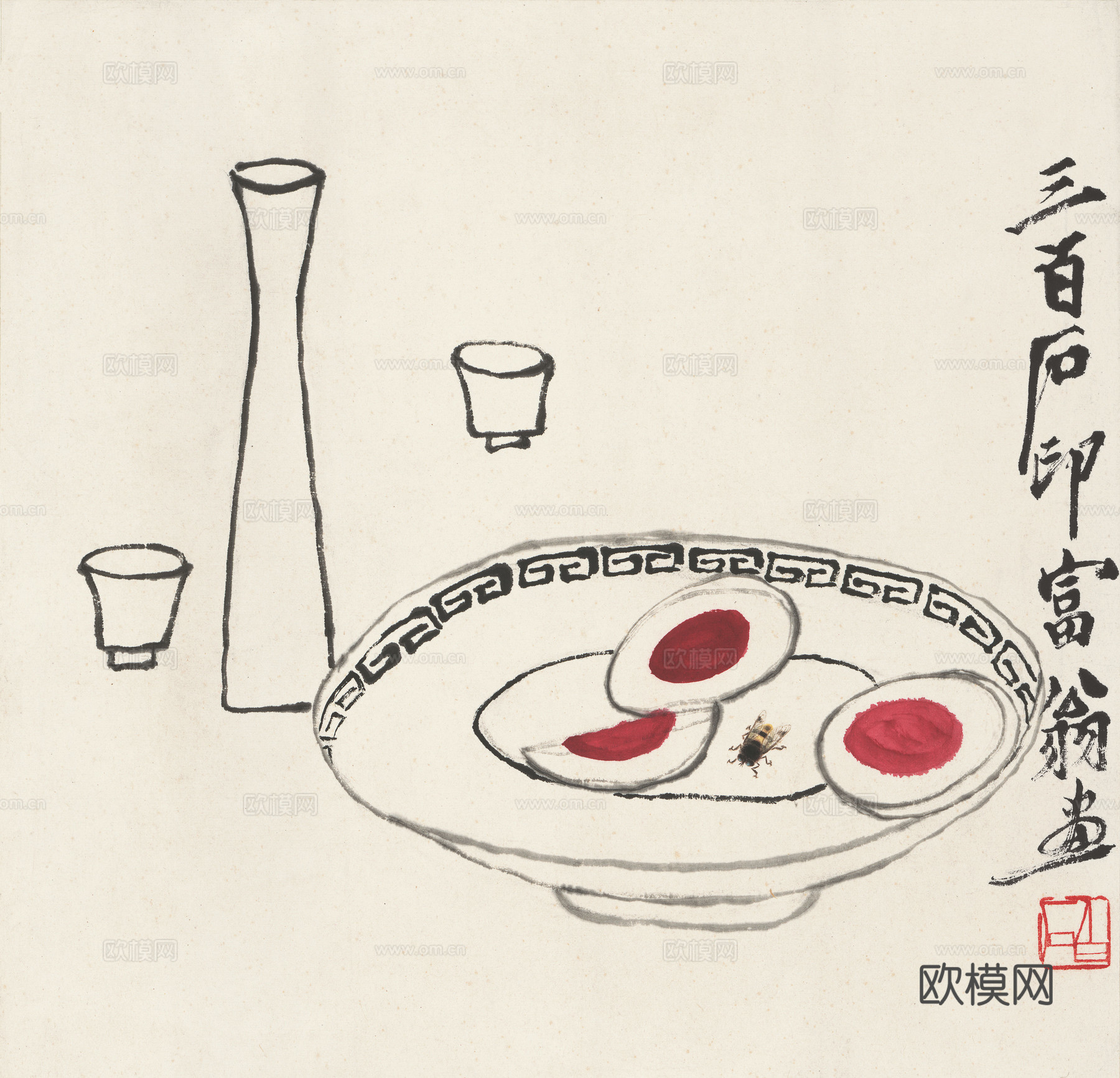 齐白石写意水墨画，近现代水墨画21 (2)下载