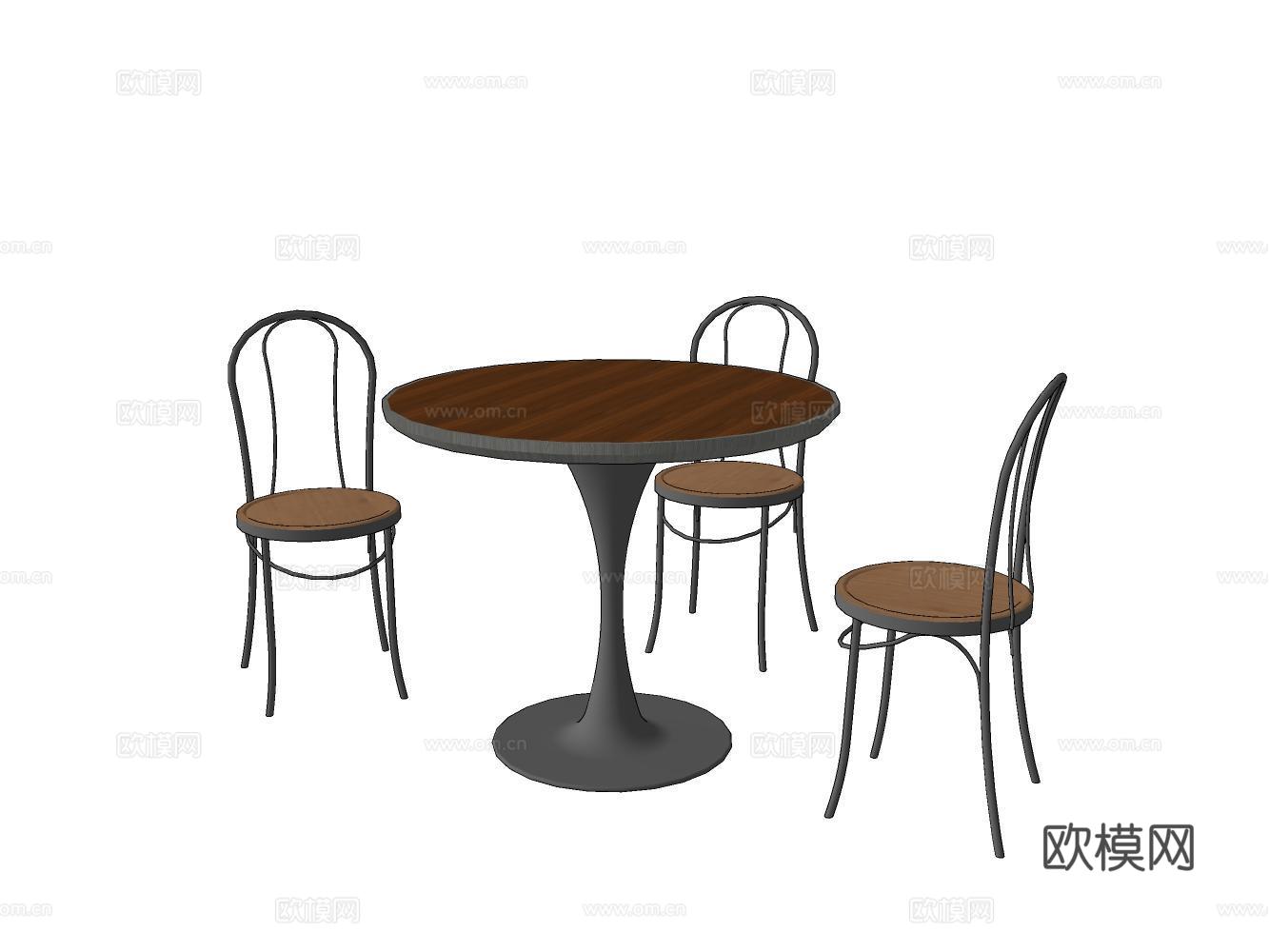 餐桌椅su模型