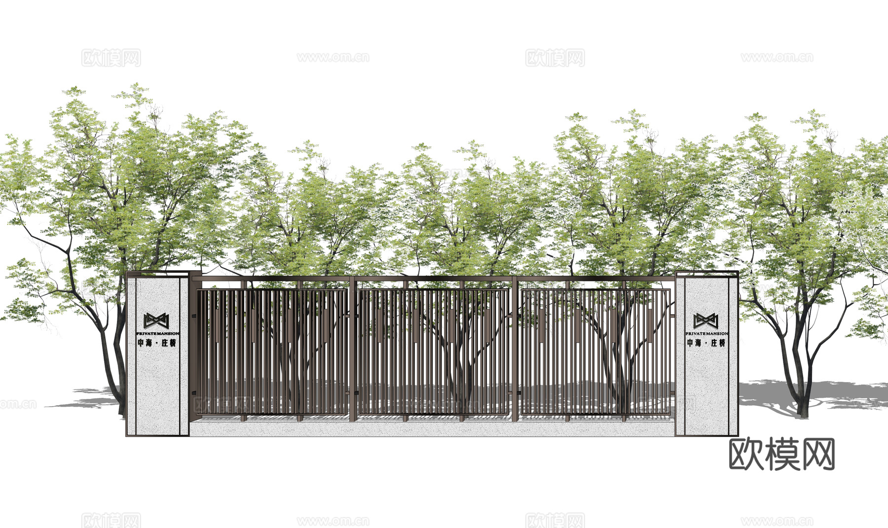 庭院灯 微景观 水景 屋顶花园 庭院门 水池su模型