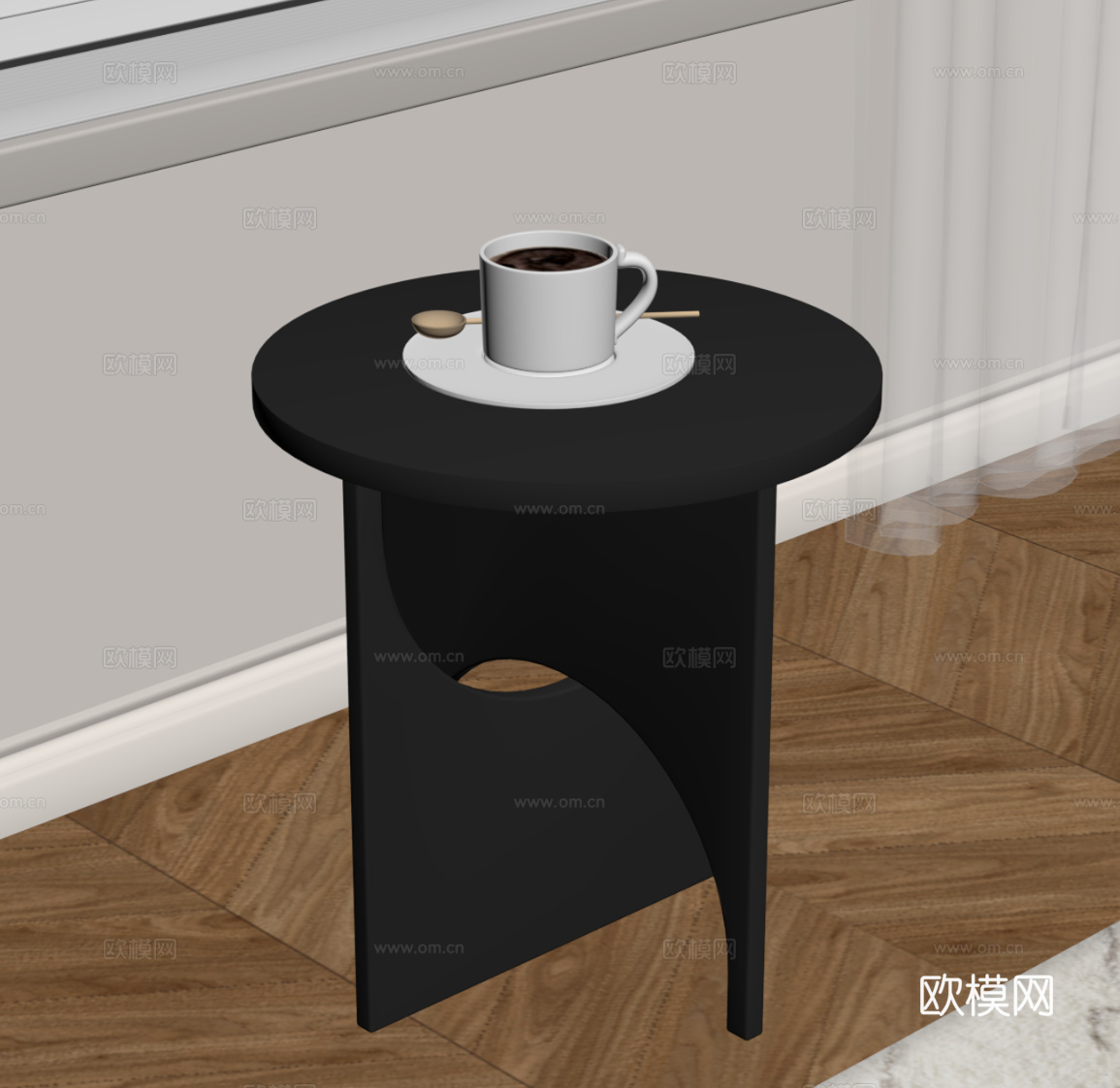 法式复古边几su模型