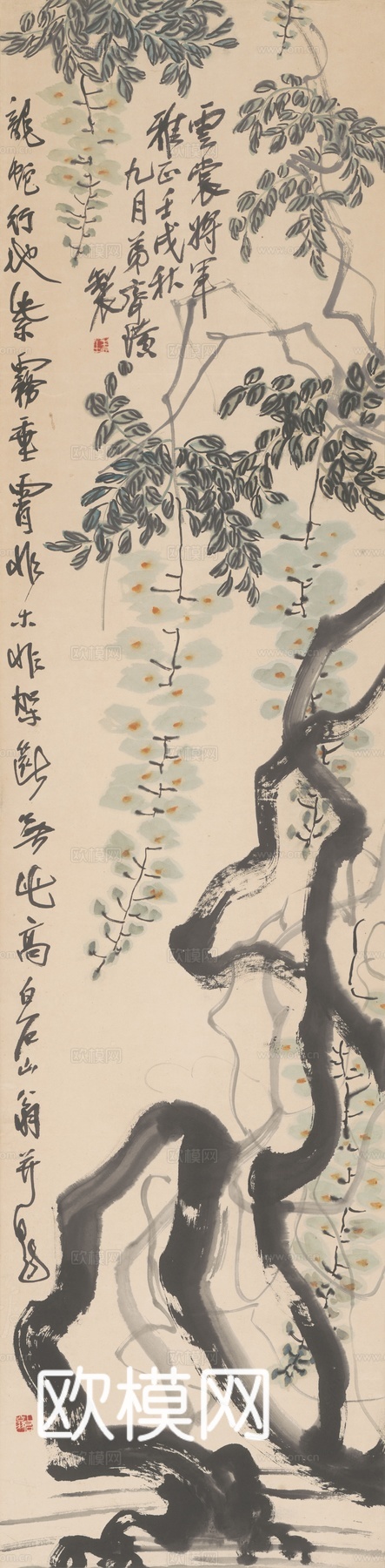 齐白石写意水墨画，近现代水墨画-3