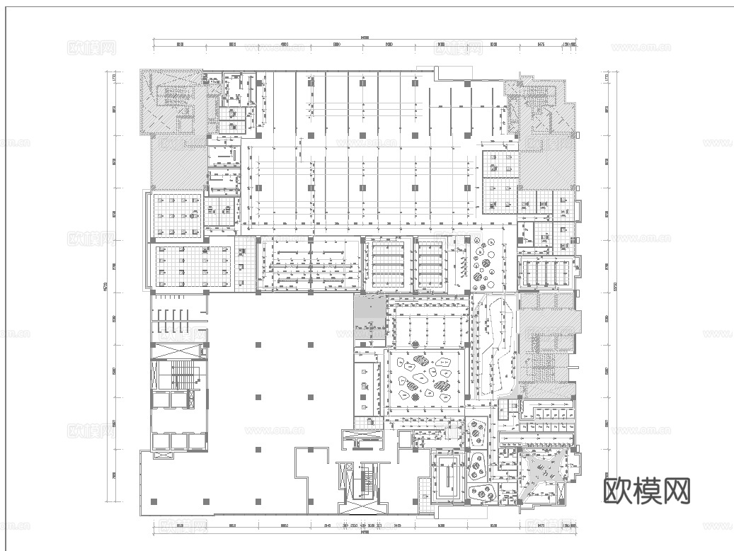 1000平办公室 最新全套施工图合集cad施工图