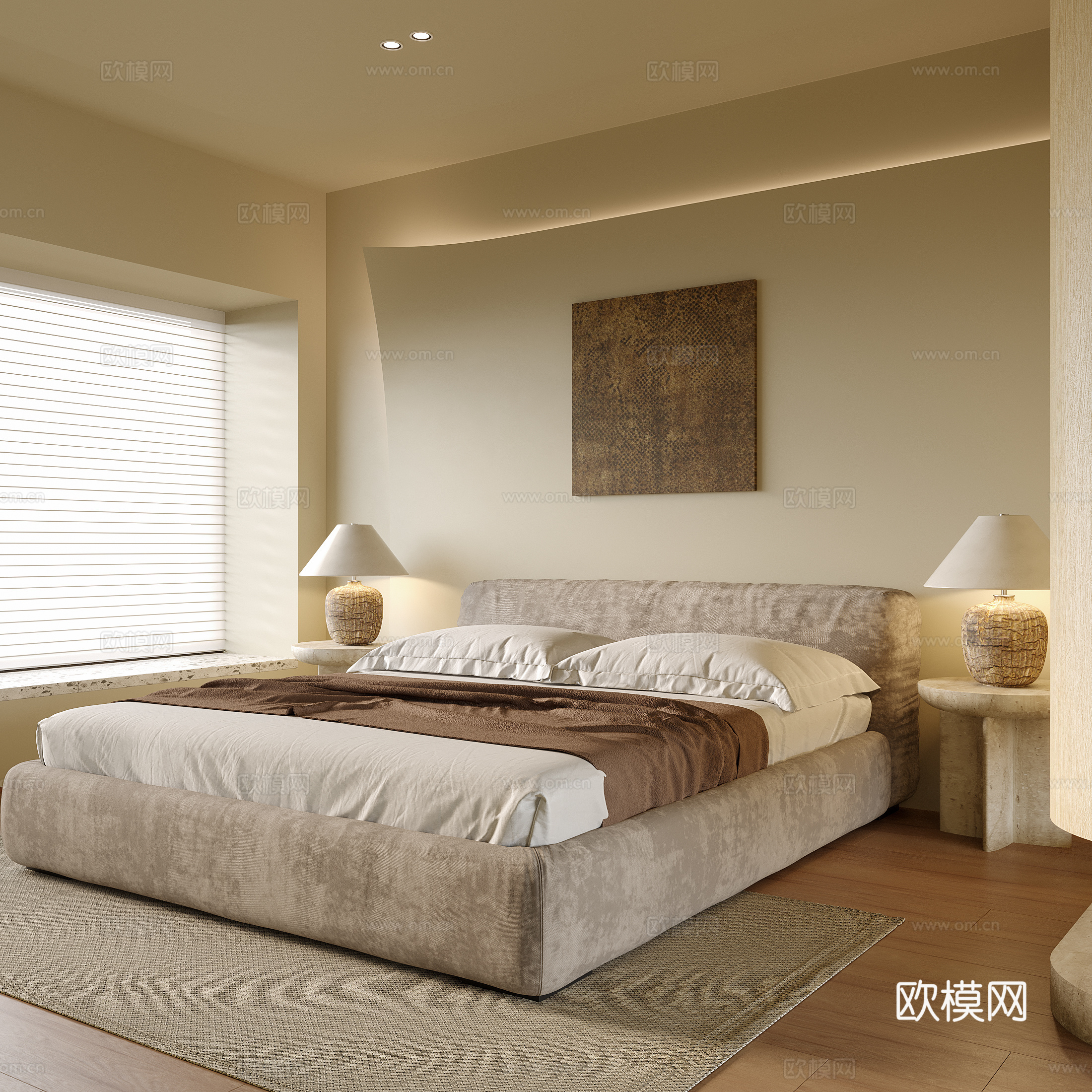 现代卧室su模型