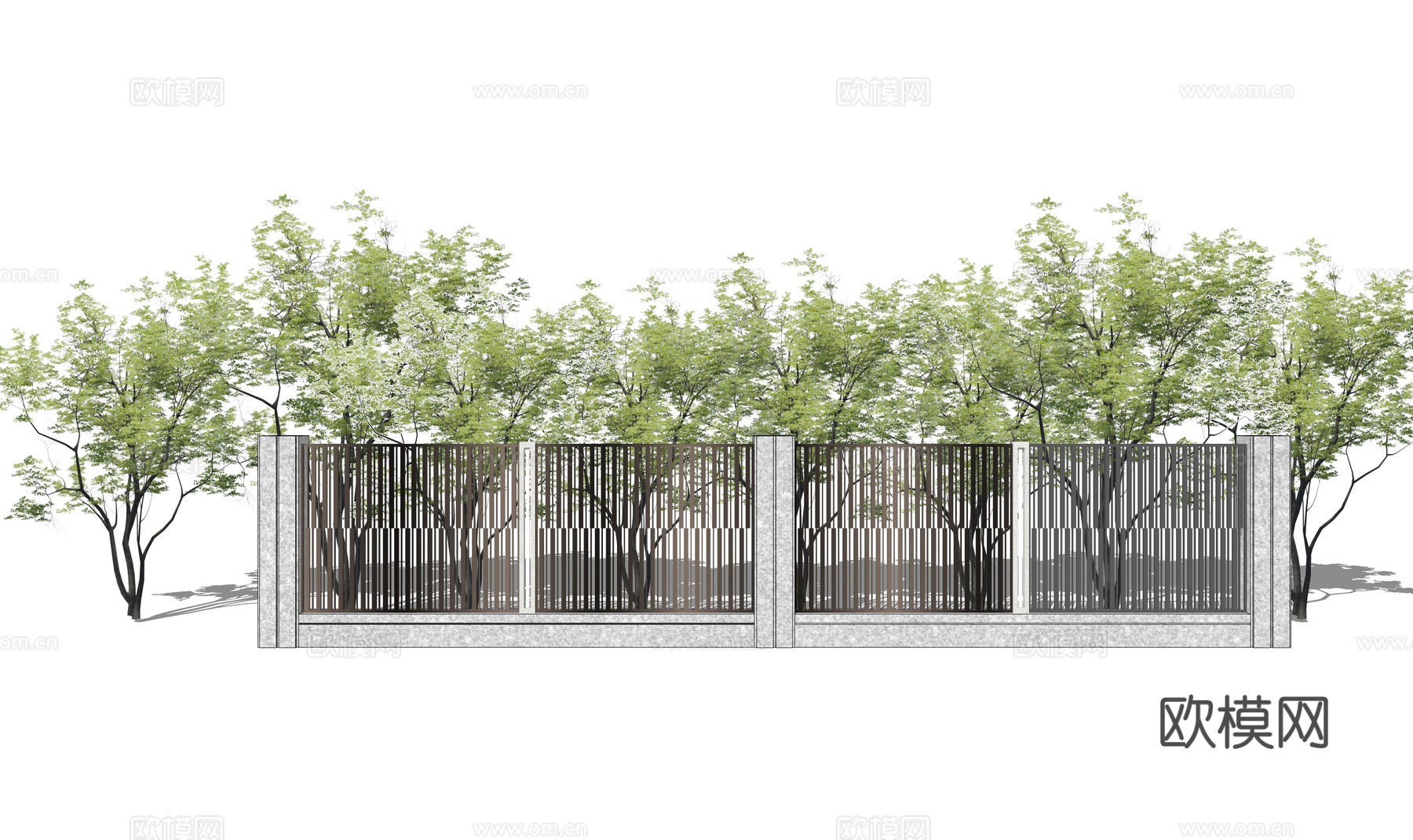 造景 庭院灯 门 景观 水池 草坪灯 庭院门 室内造景 露台su模型