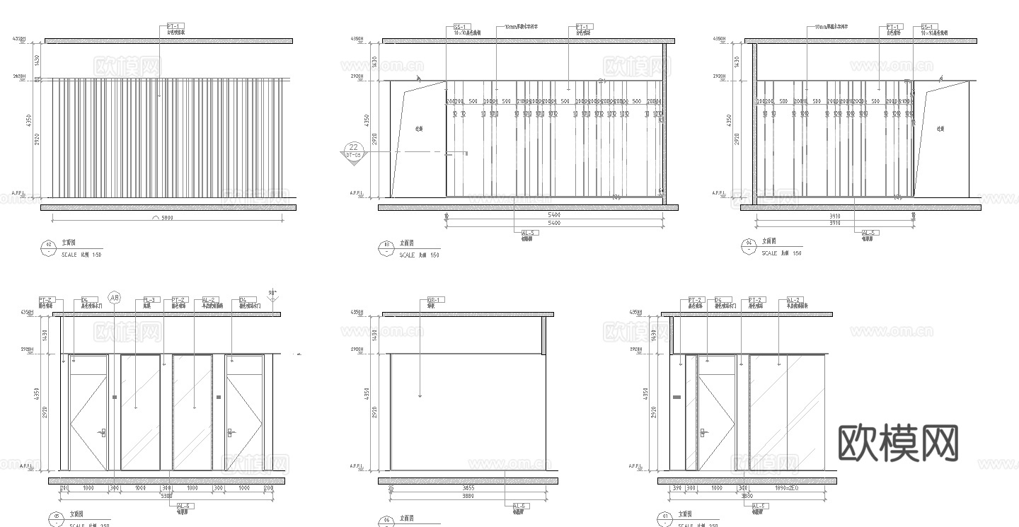 1200平办公室 最新全套施工图合集cad施工图