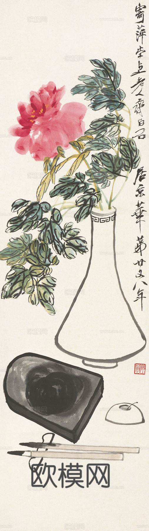 齐白石写意水墨画，近现代水墨画95