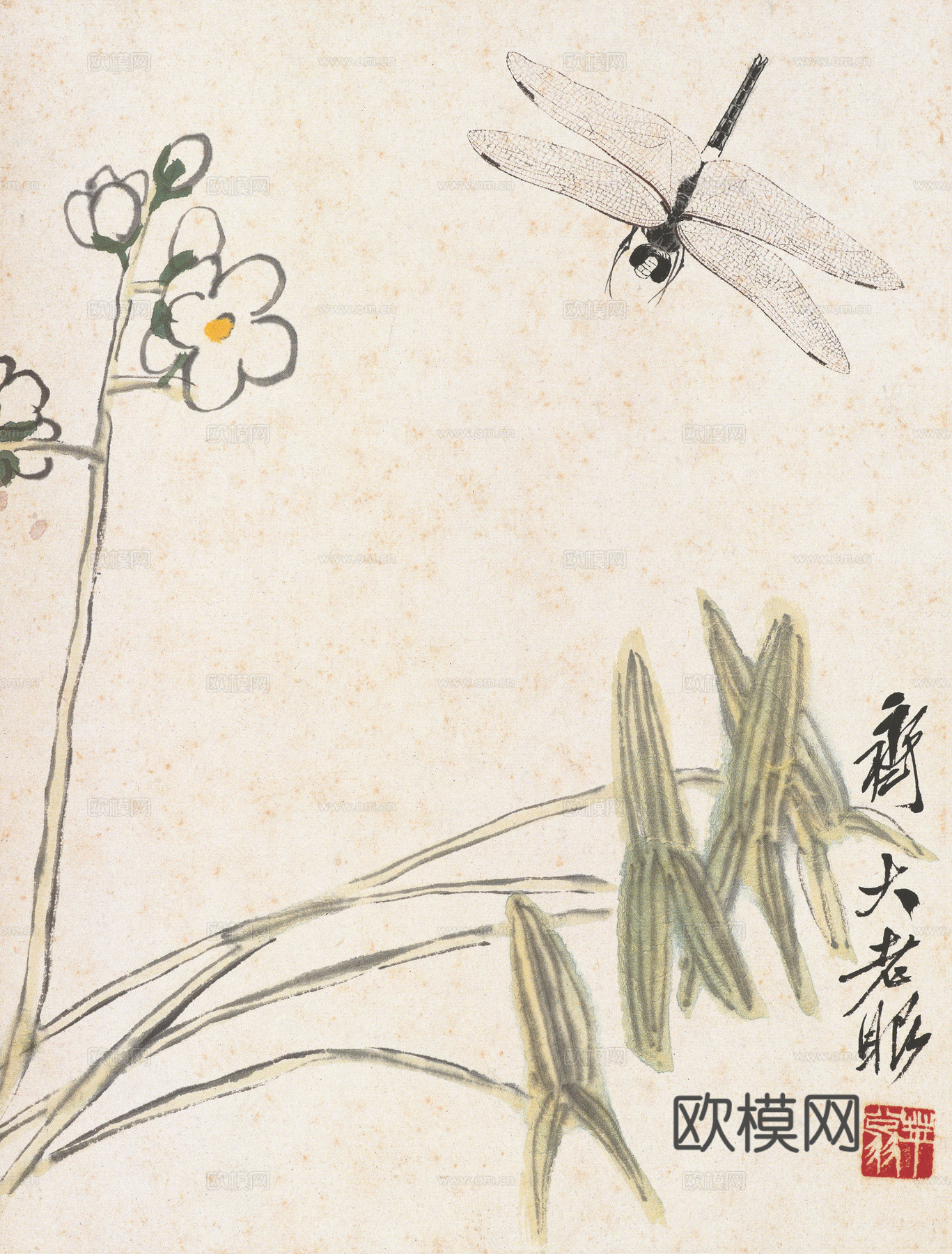 齐白石写意水墨画，近现代水墨画52下载