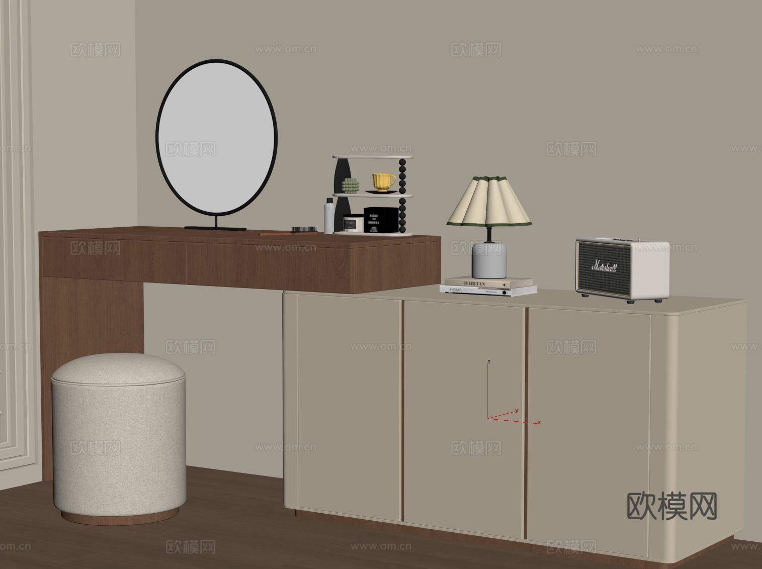 中古梳妆台su模型