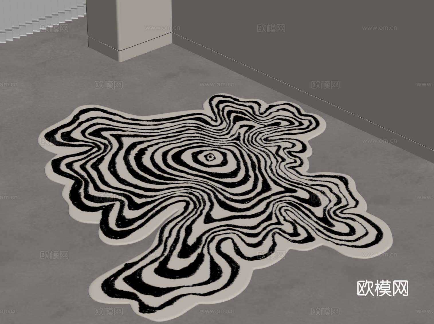 现代地毯su模型