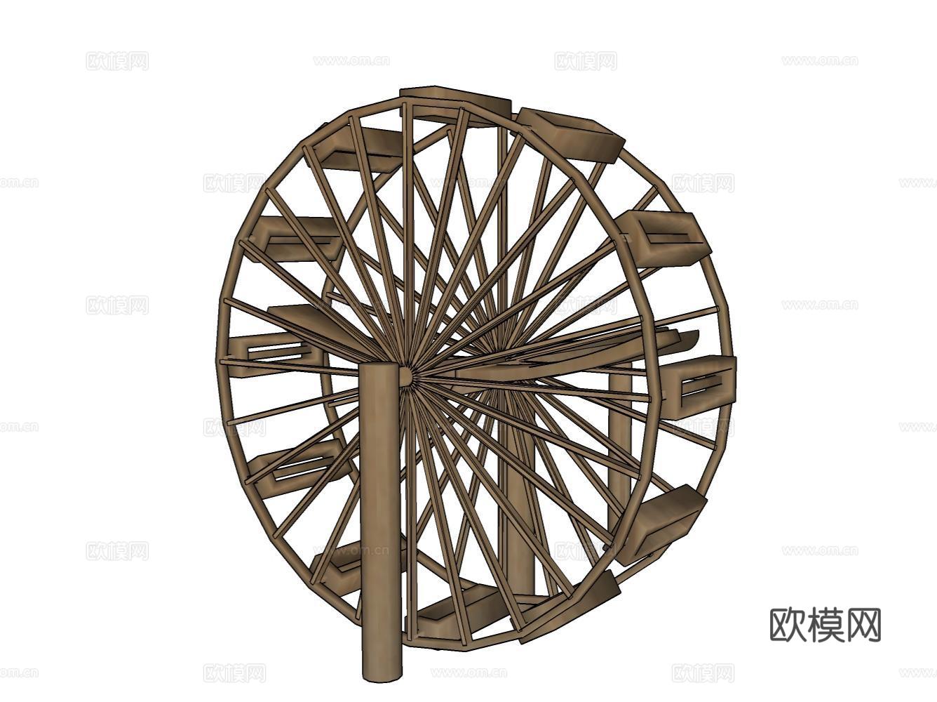水车su模型