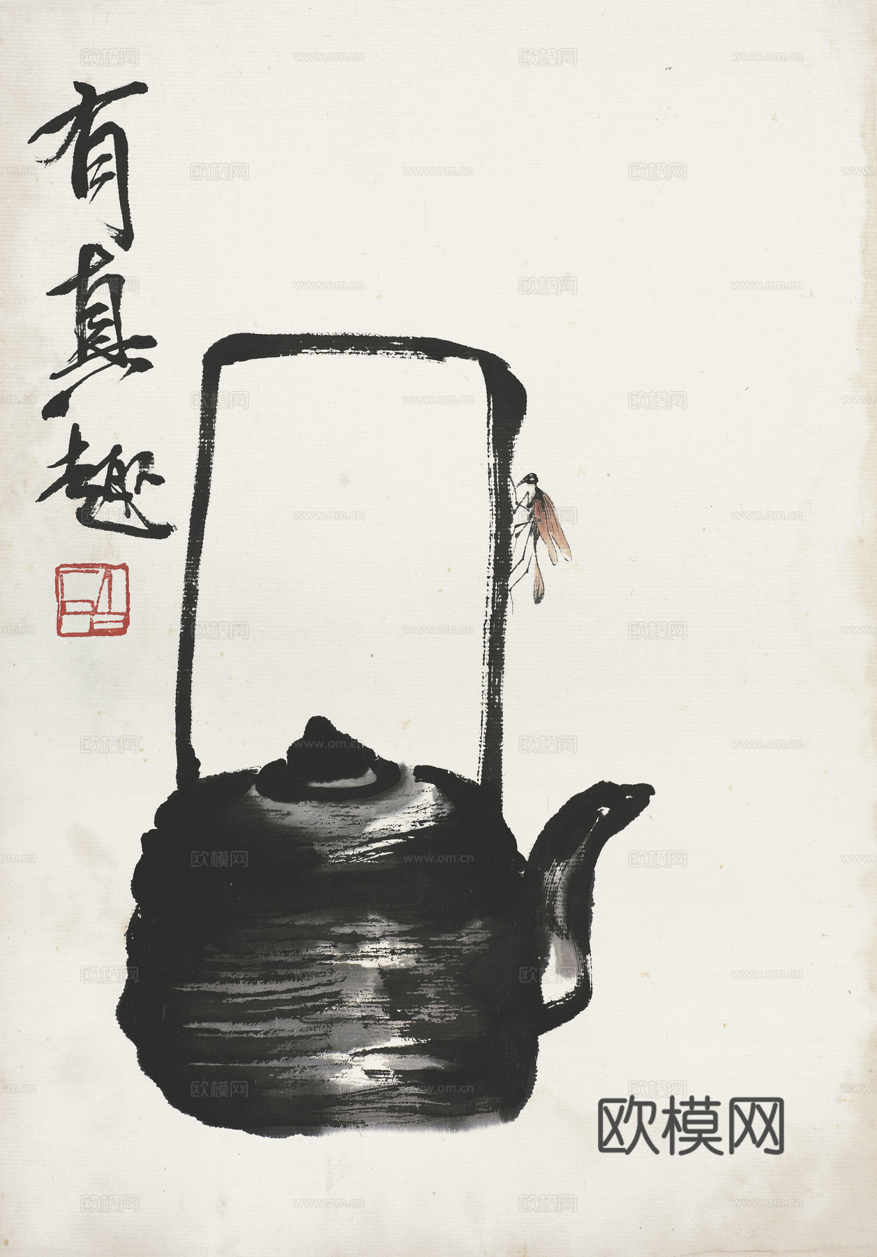 齐白石写意水墨画，近现代水墨画84 (2)