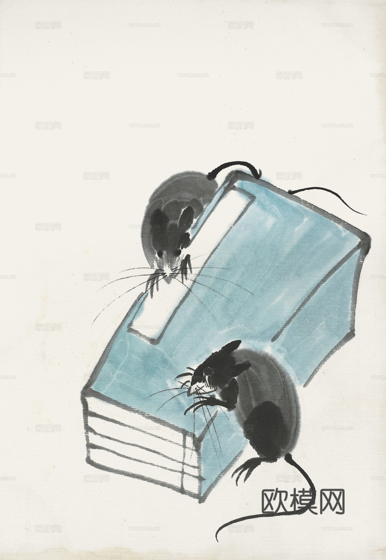 齐白石写意水墨画，近现代水墨画73 (2)