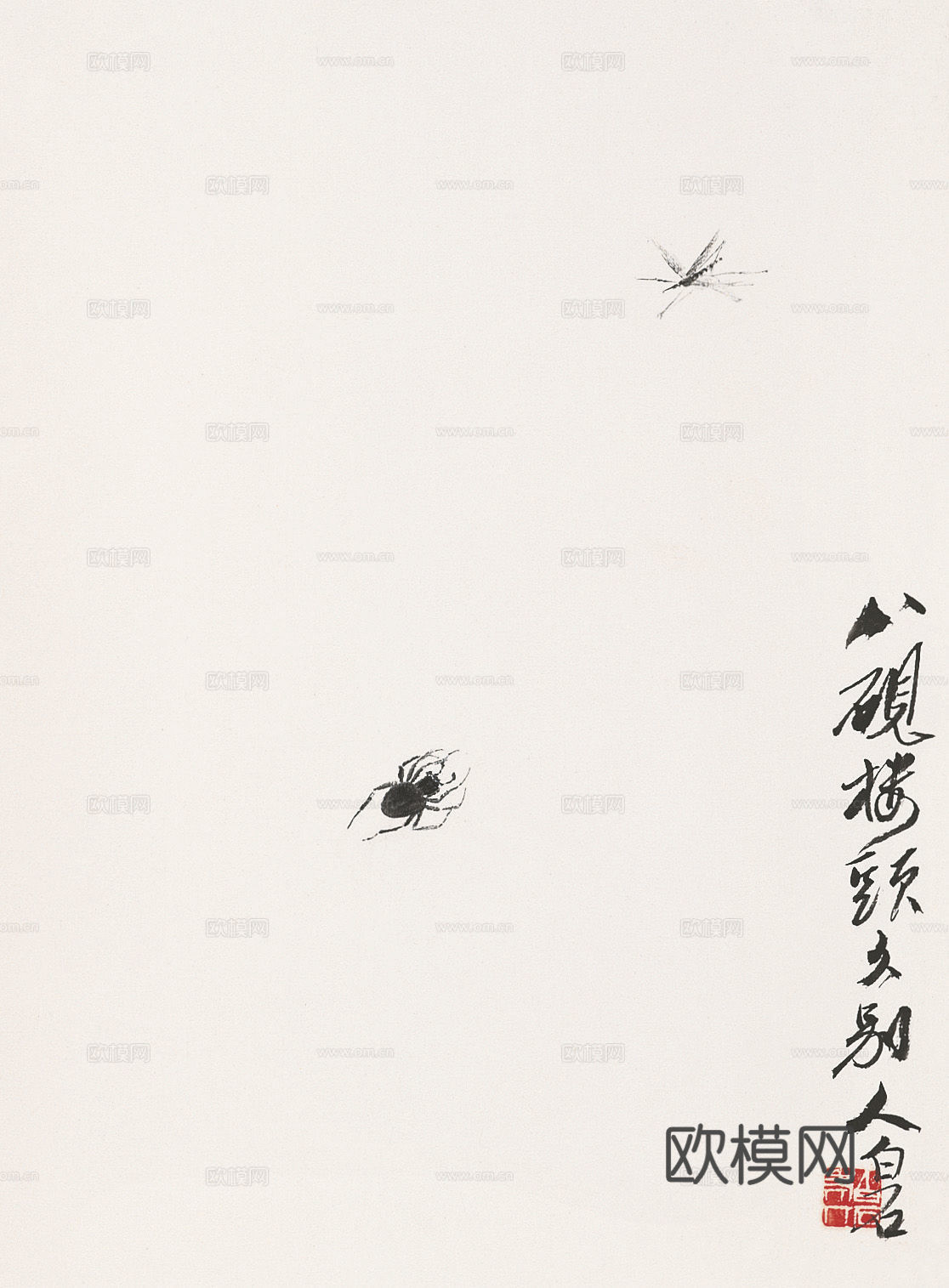 齐白石写意水墨画，近现代水墨画313下载