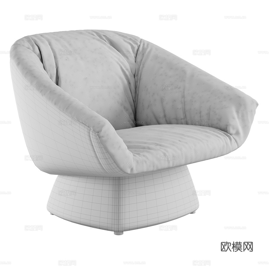 现代扶手椅3d模型下载（渲染图6）