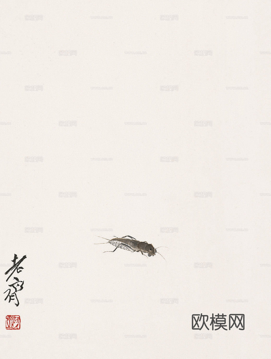 齐白石写意水墨画，近现代水墨画37