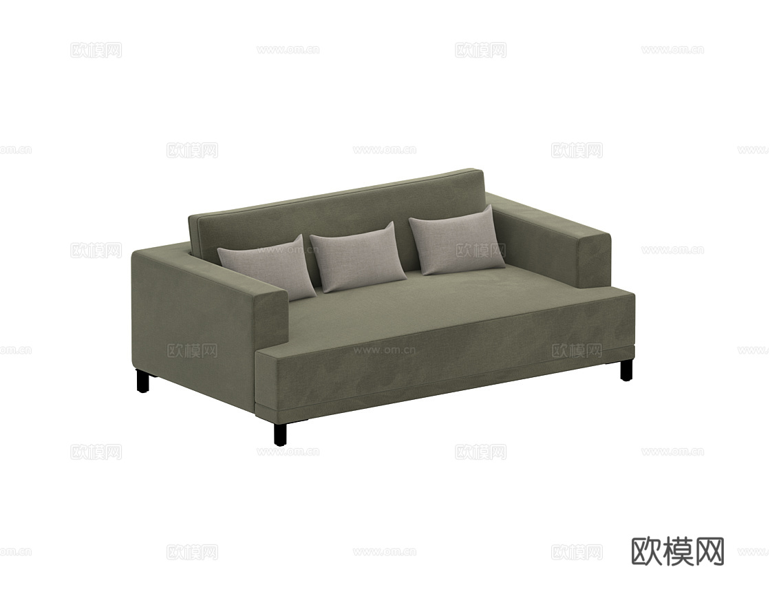 Marlo 三人沙发3d模型下载（渲染图1）