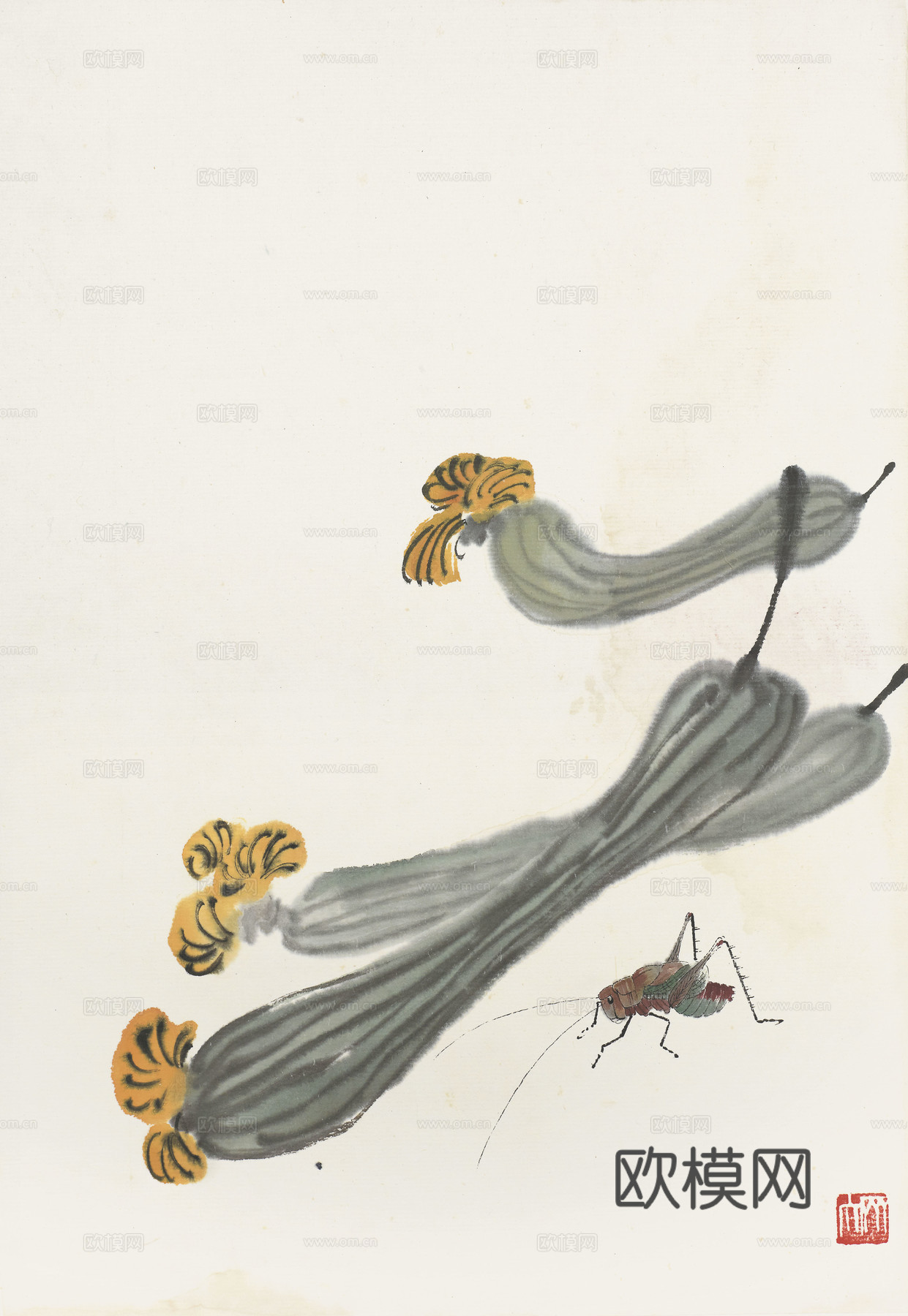 齐白石写意水墨画，近现代水墨画38 (2)下载