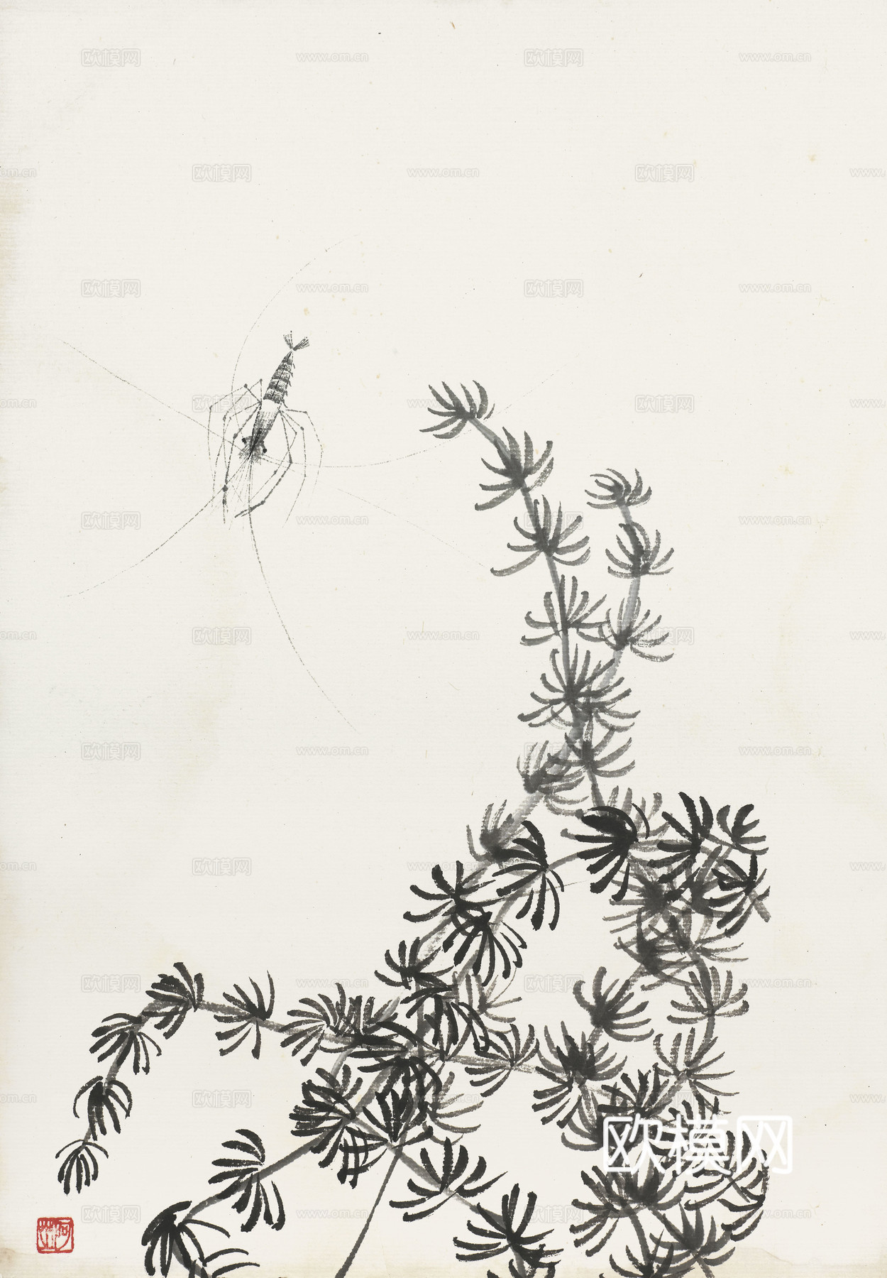 齐白石写意水墨画，近现代水墨画46 (2)下载