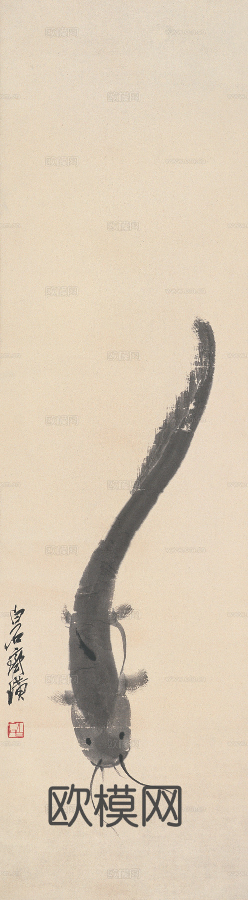 齐白石写意水墨画，近现代水墨画67