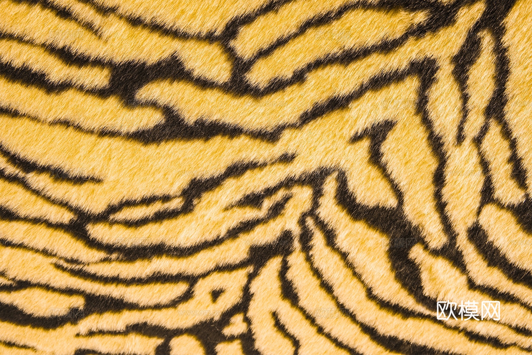 虎纹印花毛皮贴图