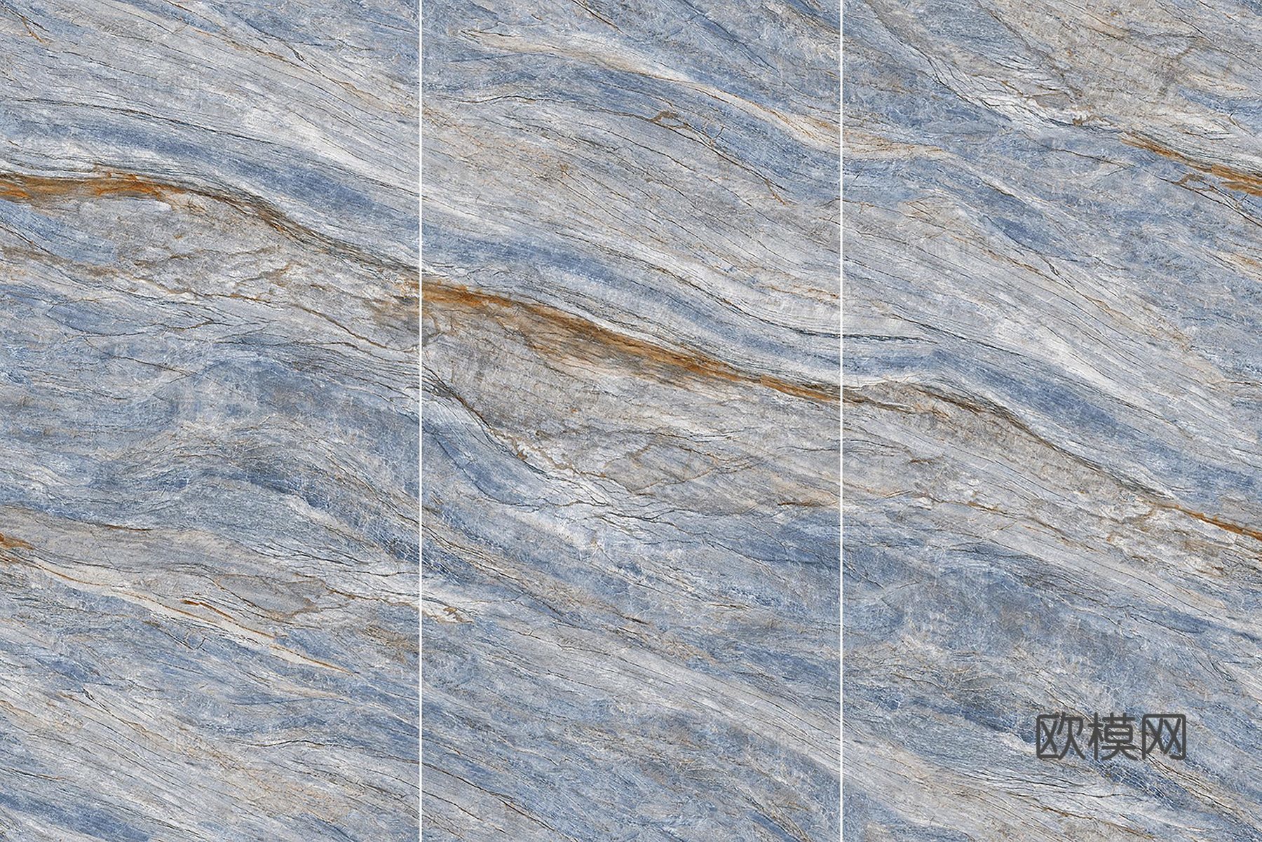 蓝色大理石瓷砖岩板玄关背景墙