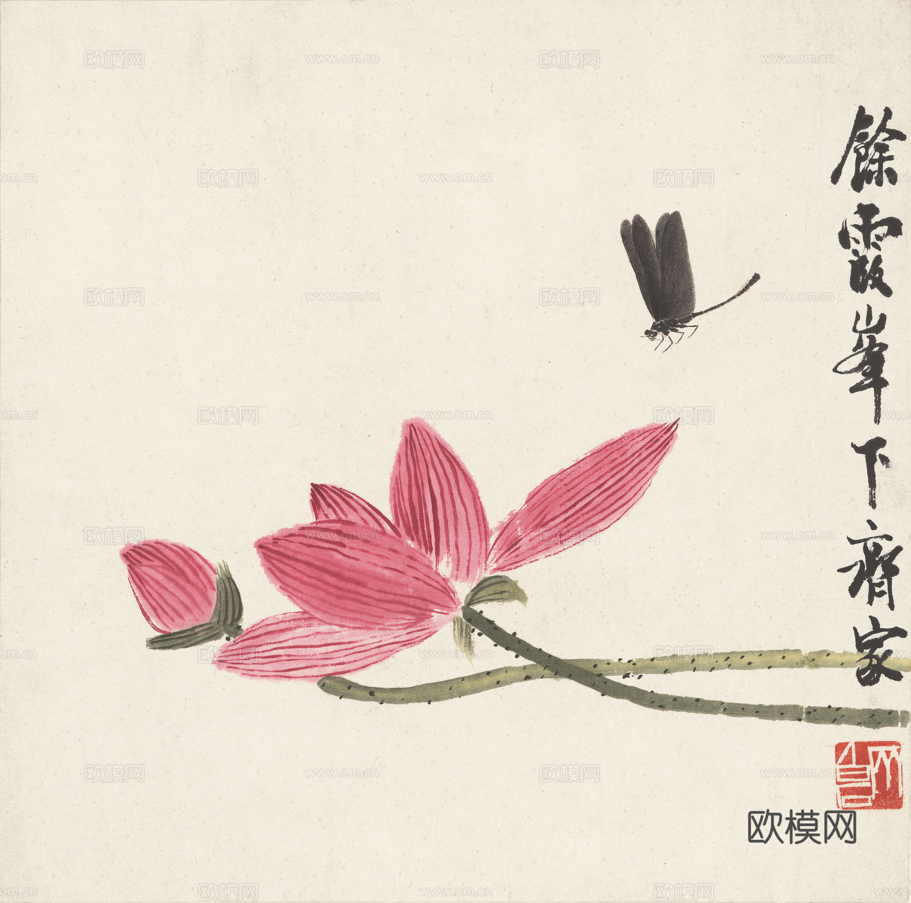 齐白石写意水墨画，近现代水墨画23 (2)