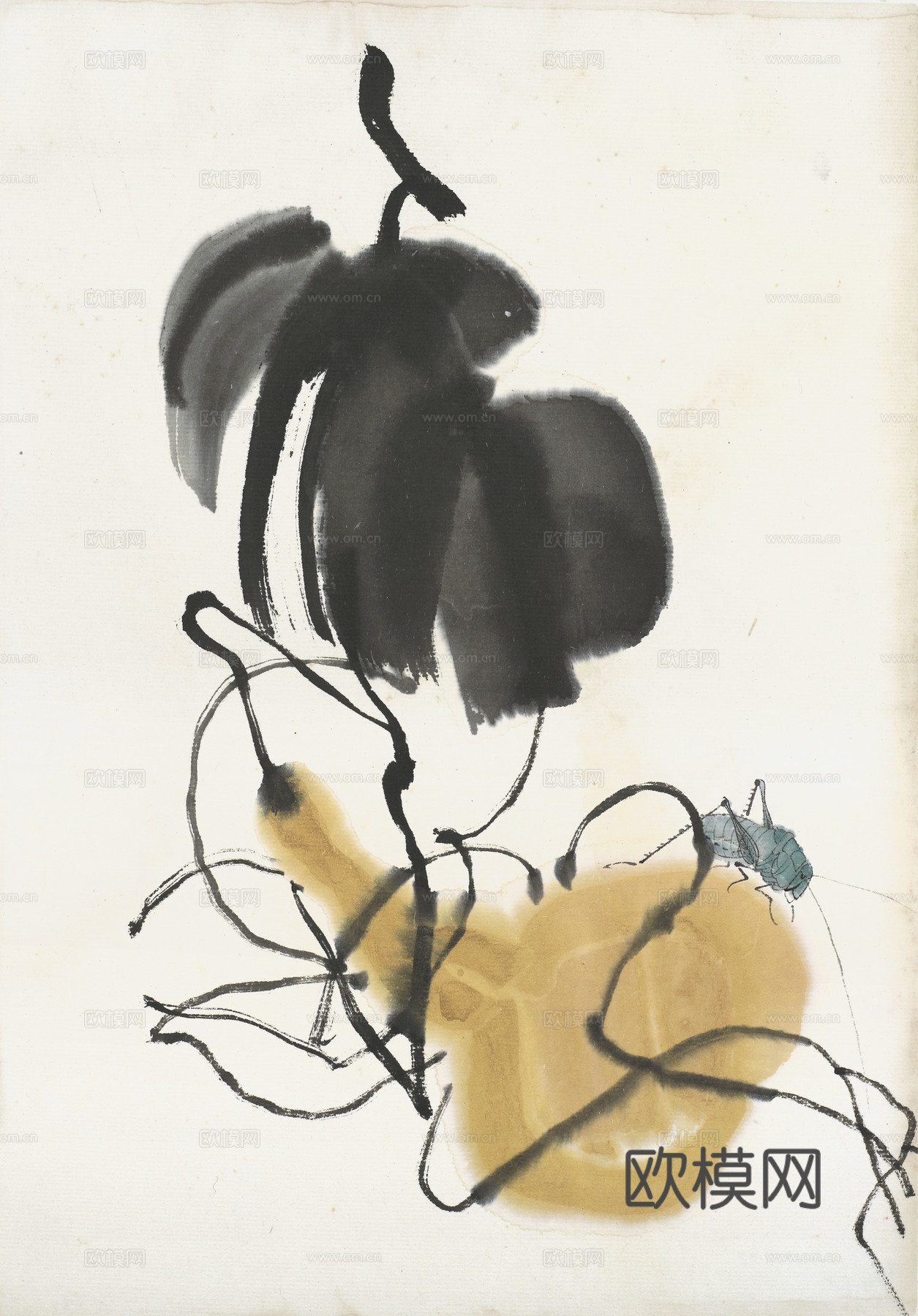 齐白石写意水墨画，近现代水墨画53 (2)下载