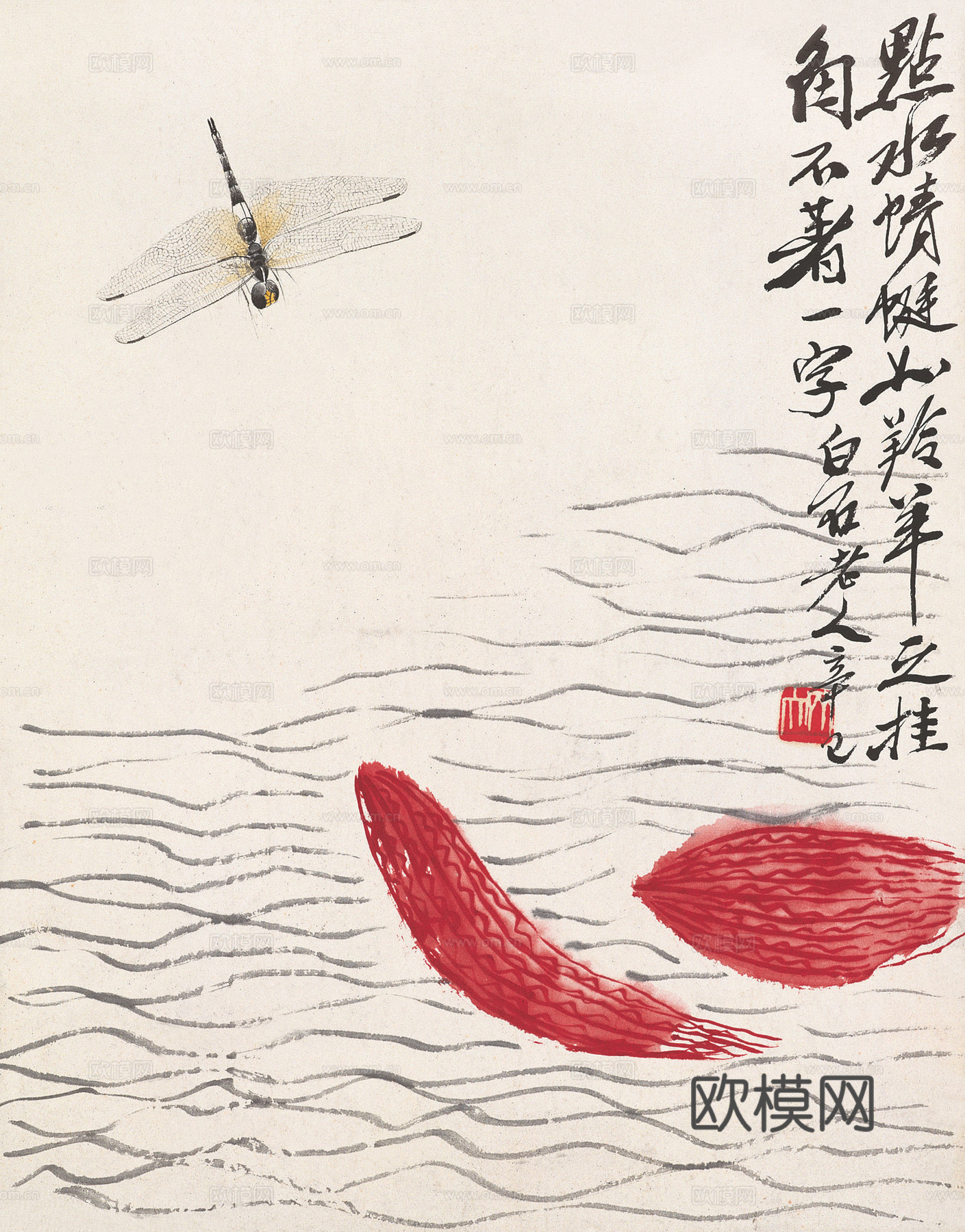 齐白石写意水墨画，近现代水墨画294下载