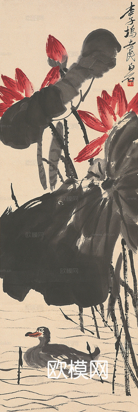 齐白石写意水墨画，近现代水墨画234下载