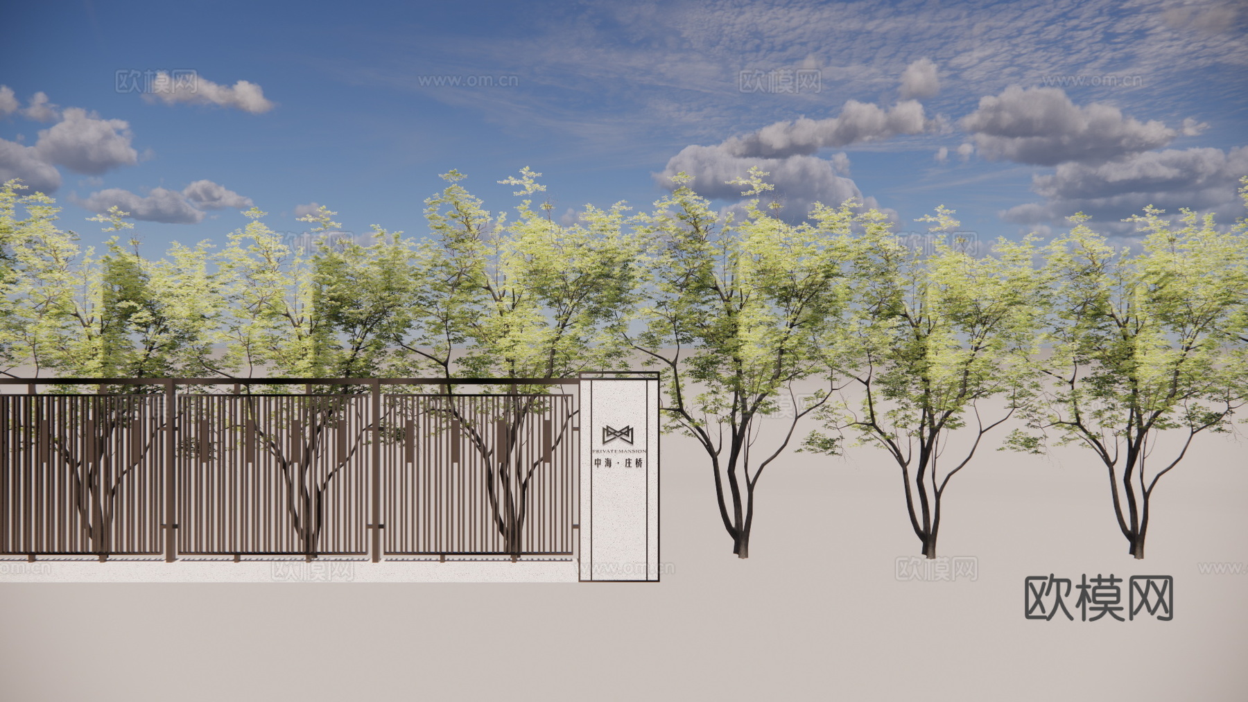 庭院灯 微景观 水景 屋顶花园 庭院门 水池su模型