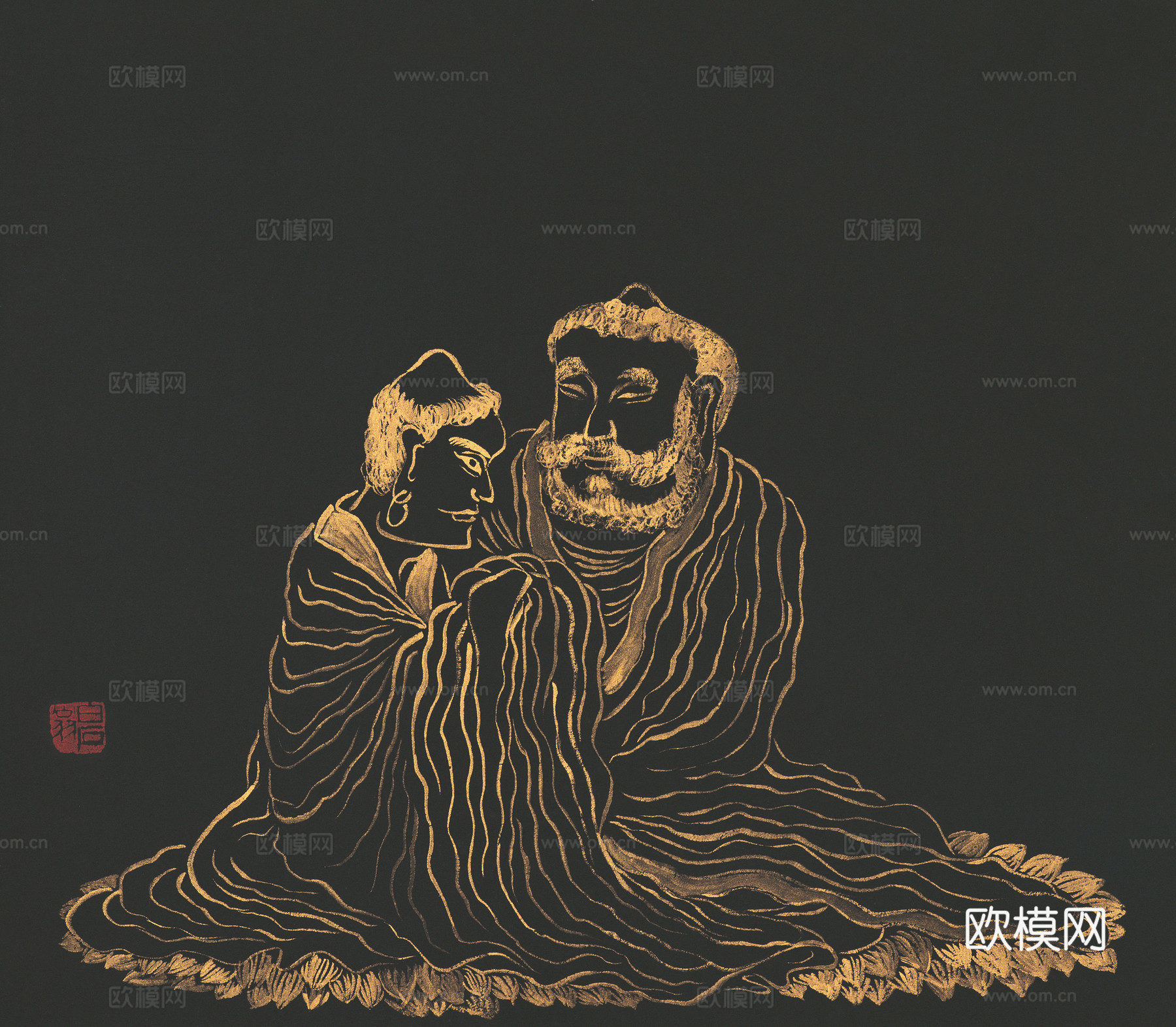 齐白石写意水墨画，近现代水墨画33