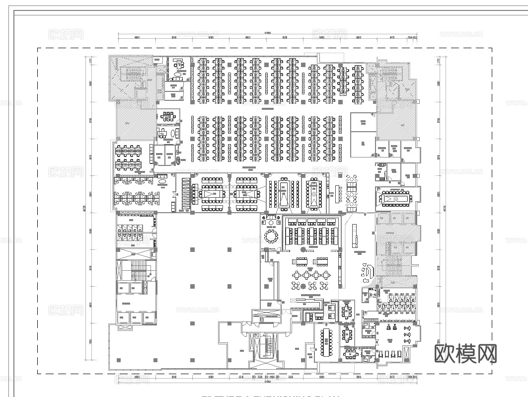 1000平办公室 最新全套施工图合集cad施工图