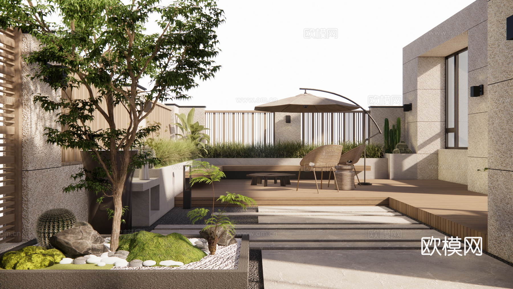 微景观 造景 草坪灯 室内景观 阳光房su模型