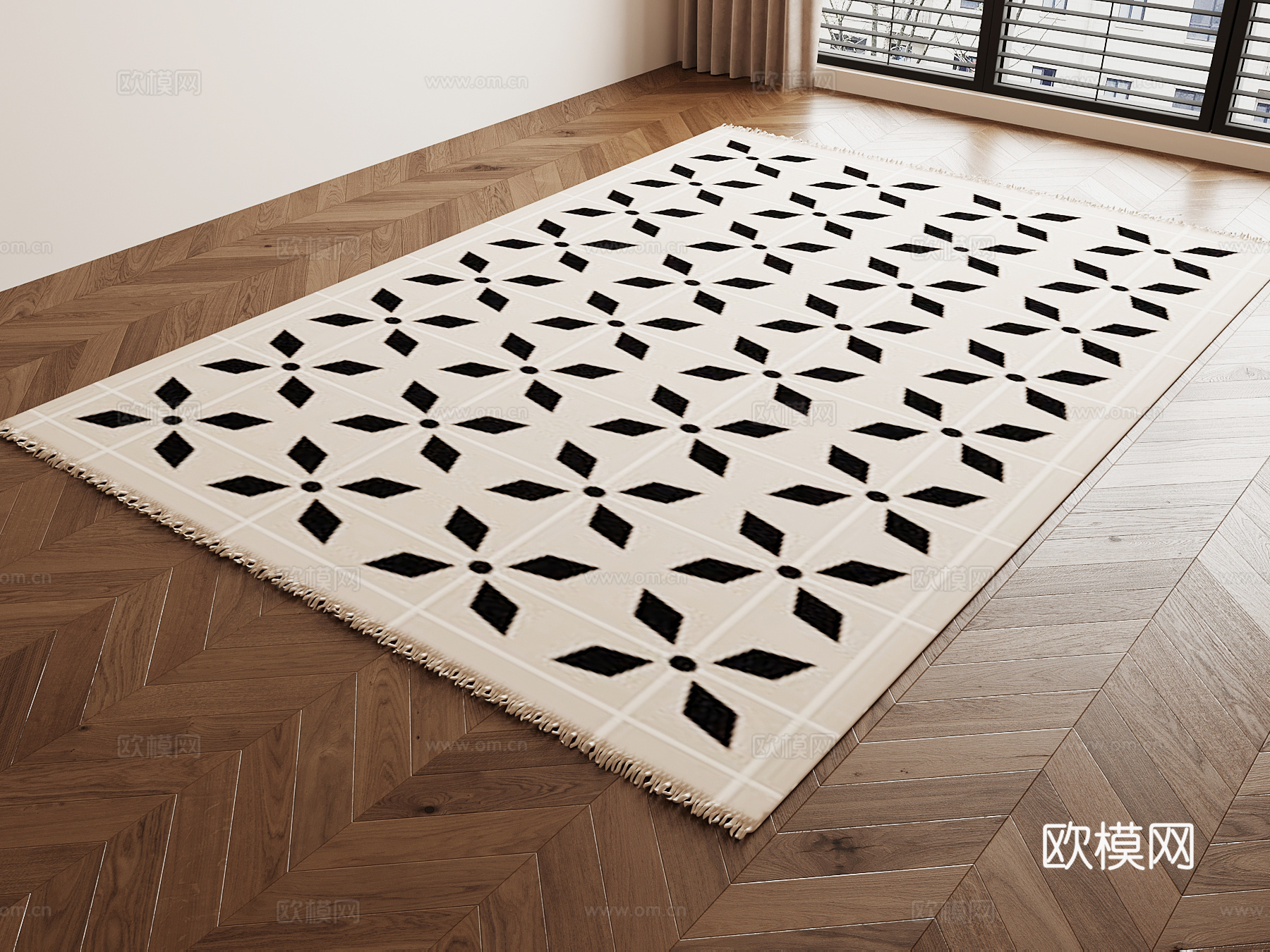 法式复古地毯su模型