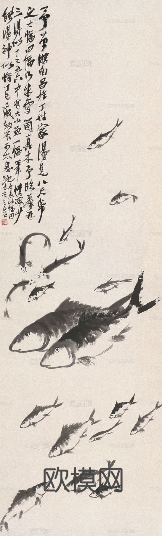 齐白石写意水墨画，近现代水墨画3