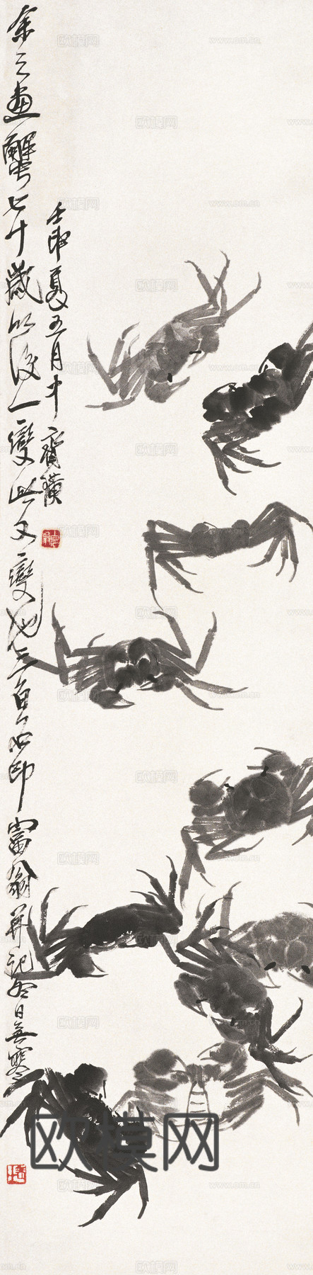 齐白石写意水墨画，近现代水墨画47下载