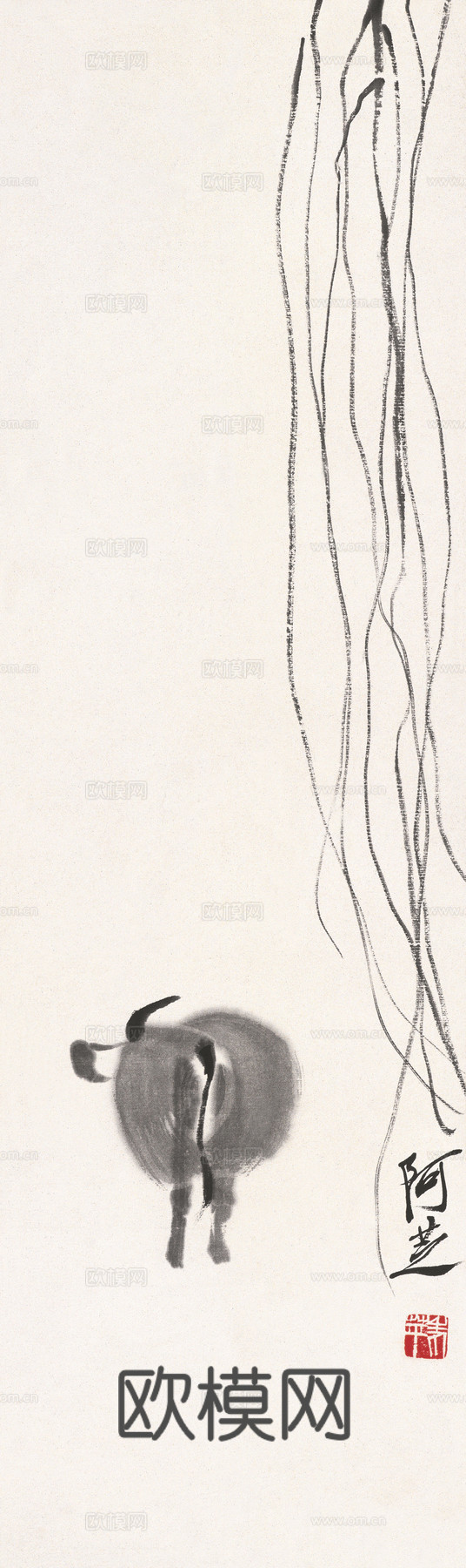 齐白石写意水墨画，近现代水墨画24