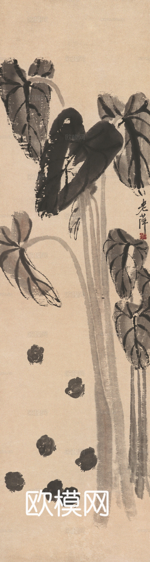 齐白石写意水墨画，近现代水墨画36下载
