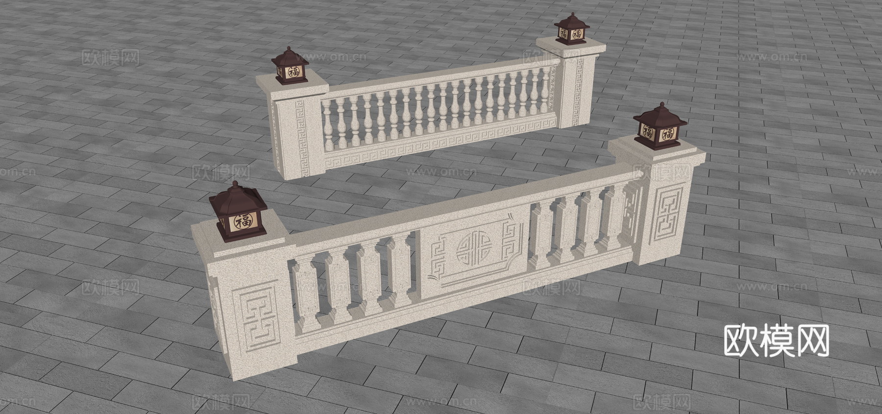 葫芦花瓶 花瓶栏杆su模型