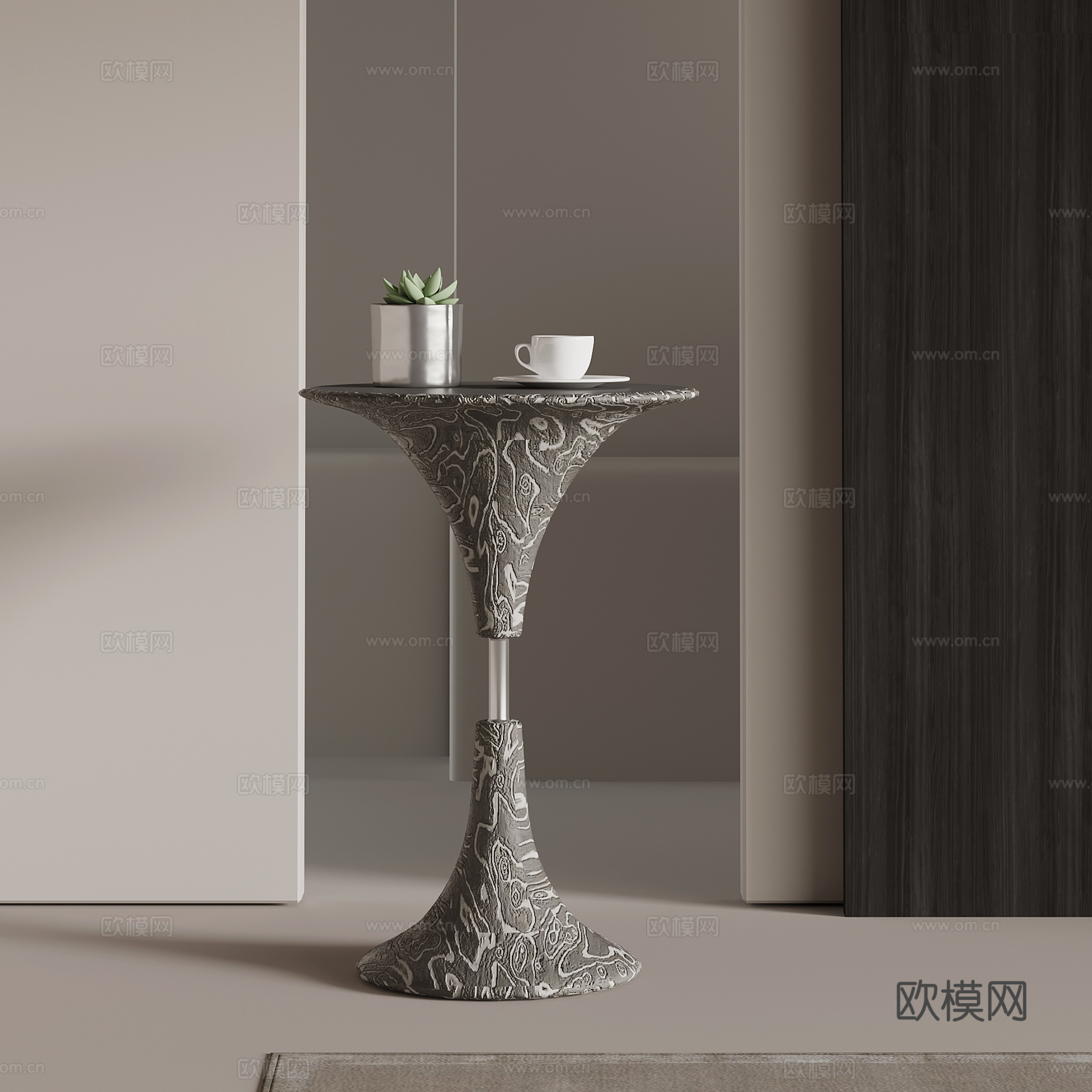 现代意式边几 角几su模型