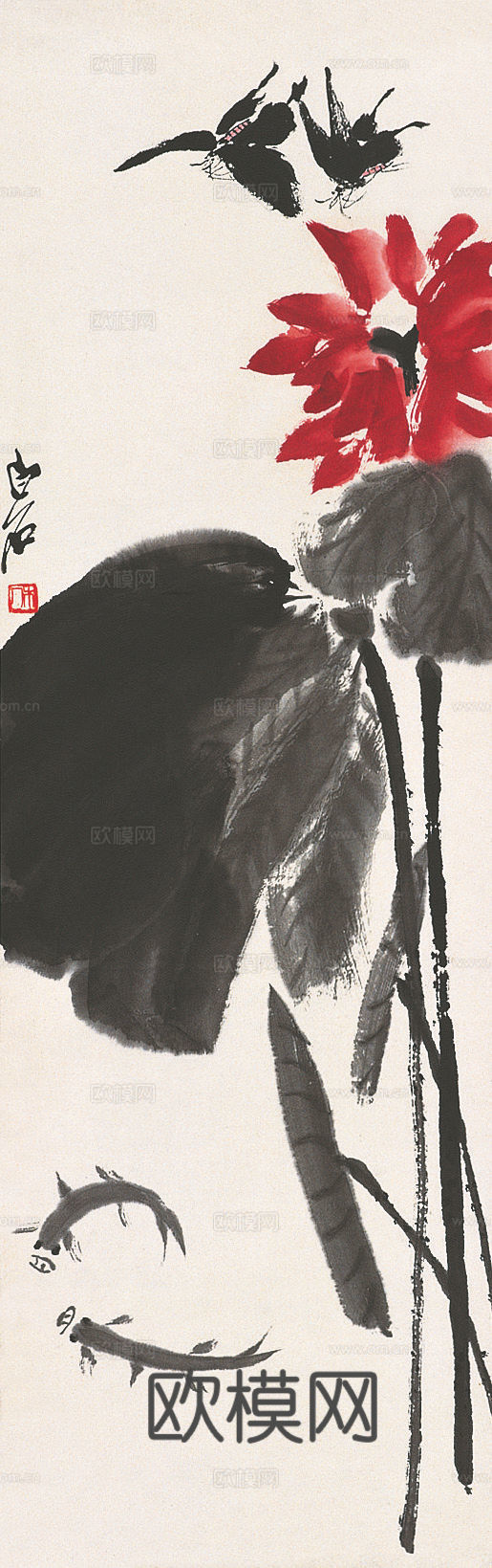 齐白石写意水墨画，近现代水墨画272下载