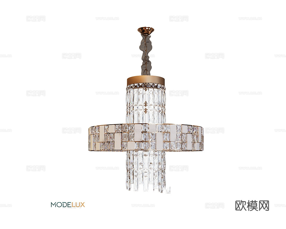 MODELUX 轻奢吊灯3d模型下载（渲染图2）