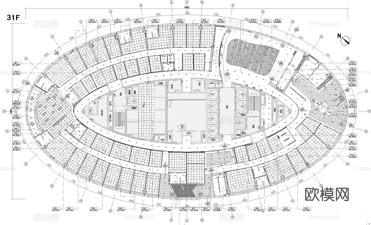 1200平办公室 最新全套施工图合集cad施工图