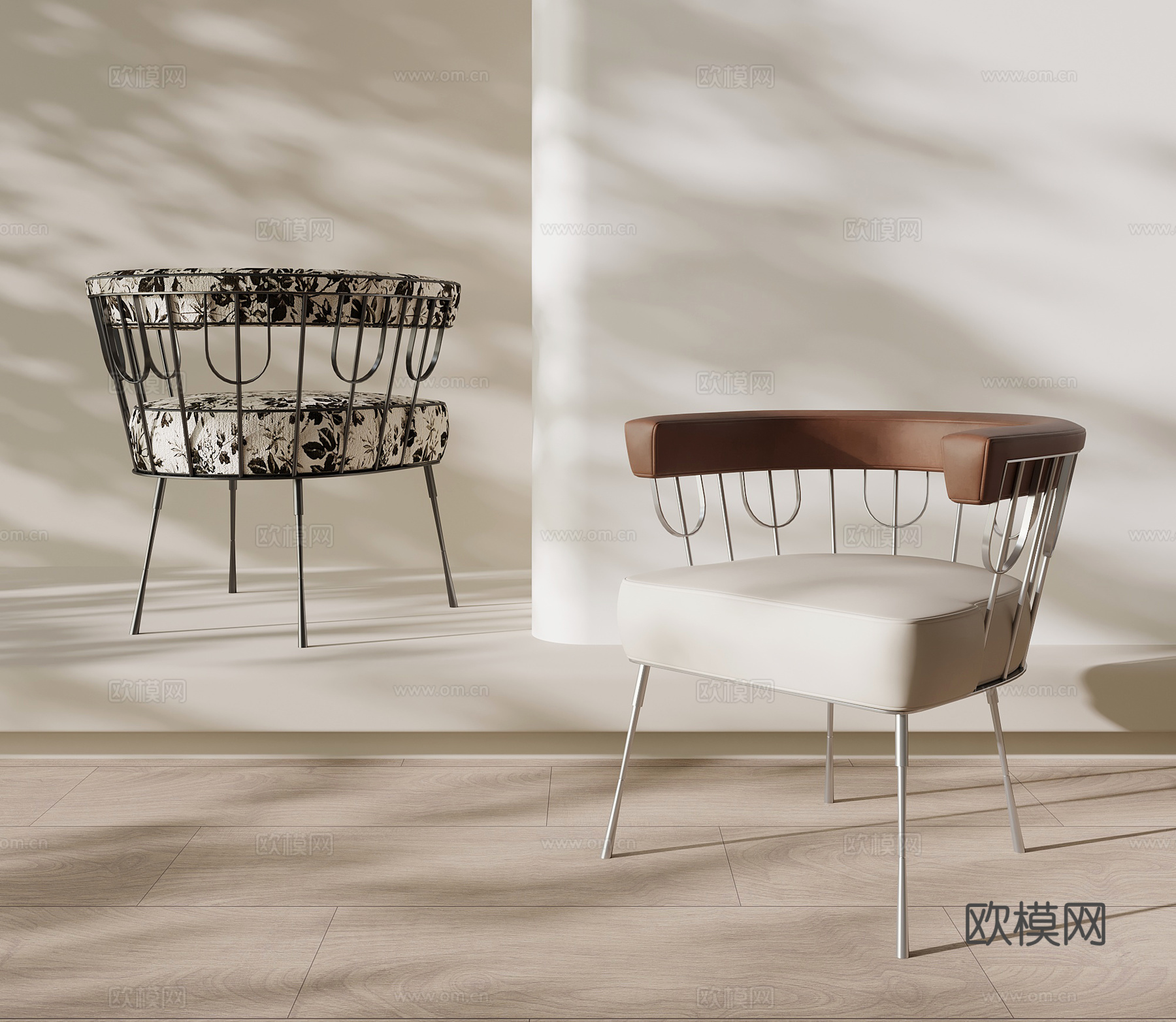 现代法式单椅 休闲椅su模型